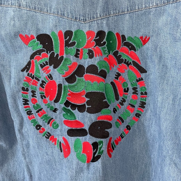 Gap NWT classic western snap button down embroidered back denim shirt sm… - Picture 2 of 8